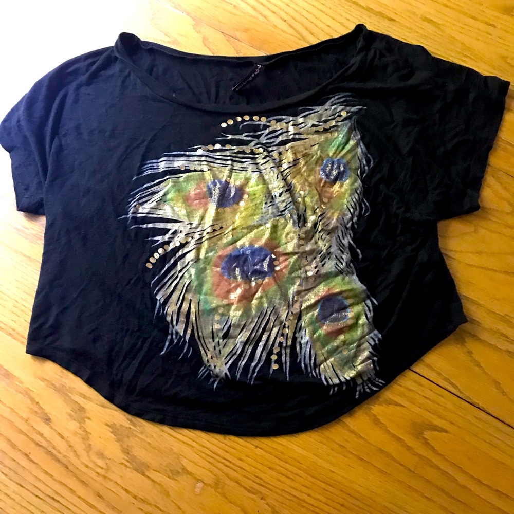 Peacock Crop Top